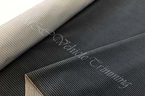 Automotive striped velour upholstery fabric